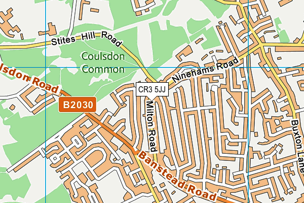 CR3 5JJ map - OS VectorMap District (Ordnance Survey)