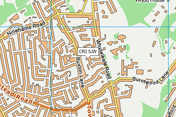 CR3 5JW map - OS VectorMap District (Ordnance Survey) CR3 5JW map - OS VectorMap District (Ordnance Survey)