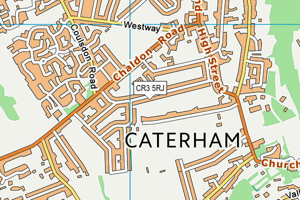 CR3 5RJ map - OS VectorMap District (Ordnance Survey)