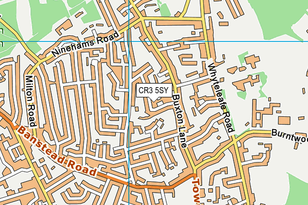 CR3 5SY map - OS VectorMap District (Ordnance Survey) CR3 5SY map - OS VectorMap District (Ordnance Survey)