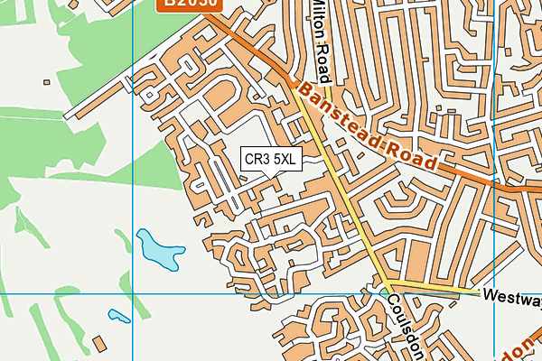 CR3 5XL map - OS VectorMap District (Ordnance Survey)