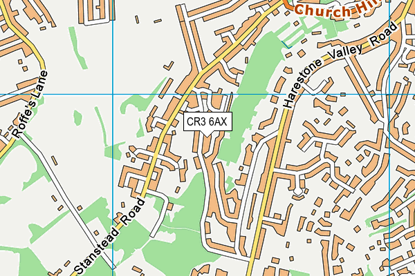 CR3 6AX map - OS VectorMap District (Ordnance Survey) CR3 6AX map - OS VectorMap District (Ordnance Survey)