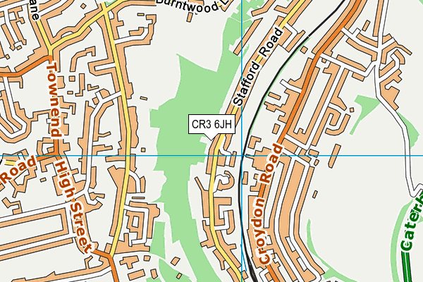 CR3 6JH map - OS VectorMap District (Ordnance Survey)