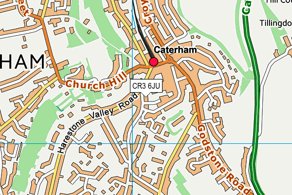 CR3 6JU map - OS VectorMap District (Ordnance Survey)