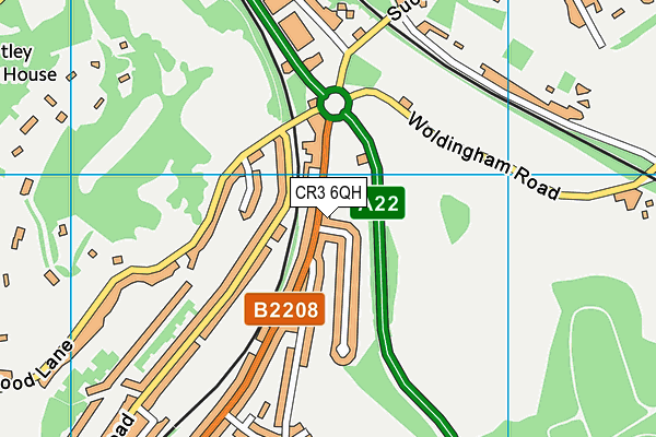 CR3 6QH map - OS VectorMap District (Ordnance Survey) CR3 6QH map - OS VectorMap District (Ordnance Survey)