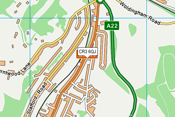CR3 6QJ map - OS VectorMap District (Ordnance Survey) CR3 6QJ map - OS VectorMap District (Ordnance Survey)