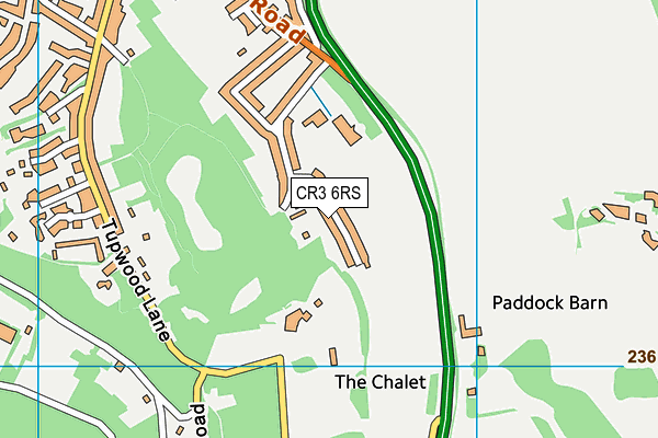CR3 6RS map - OS VectorMap District (Ordnance Survey)