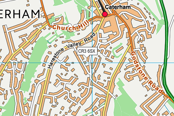 CR3 6SX map - OS VectorMap District (Ordnance Survey)