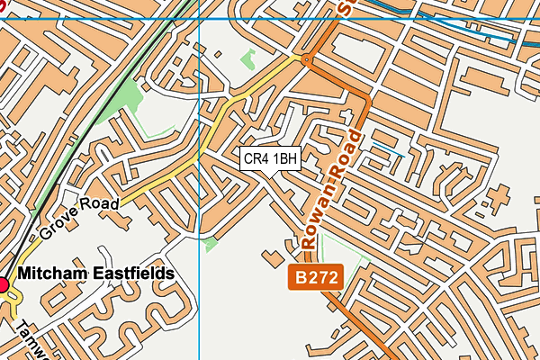 CR4 1BH map - OS VectorMap District (Ordnance Survey) CR4 1BH map - OS VectorMap District (Ordnance Survey)