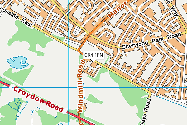 CR4 1FN map - OS VectorMap District (Ordnance Survey) CR4 1FN map - OS VectorMap District (Ordnance Survey)