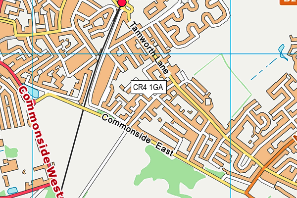 CR4 1GA map - OS VectorMap District (Ordnance Survey) CR4 1GA map - OS VectorMap District (Ordnance Survey)