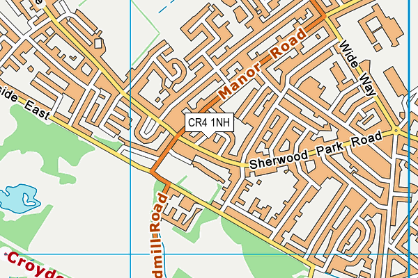 CR4 1NH map - OS VectorMap District (Ordnance Survey) CR4 1NH map - OS VectorMap District (Ordnance Survey)