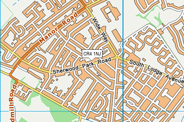 CR4 1NJ map - OS VectorMap District (Ordnance Survey) CR4 1NJ map - OS VectorMap District (Ordnance Survey)