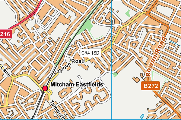 CR4 1SD map - OS VectorMap District (Ordnance Survey) CR4 1SD map - OS VectorMap District (Ordnance Survey)