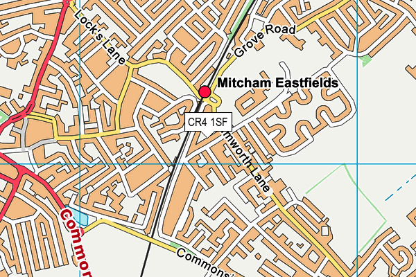 CR4 1SF map - OS VectorMap District (Ordnance Survey) CR4 1SF map - OS VectorMap District (Ordnance Survey)