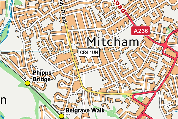CR4 1UN map - OS VectorMap District (Ordnance Survey) CR4 1UN map - OS VectorMap District (Ordnance Survey)