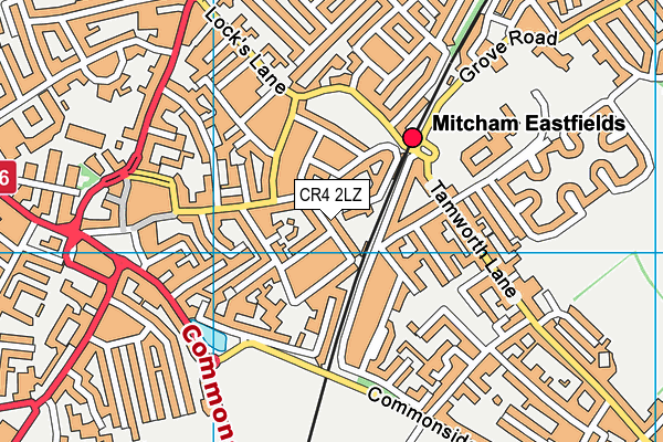 CR4 2LZ map - OS VectorMap District (Ordnance Survey) CR4 2LZ map - OS VectorMap District (Ordnance Survey)