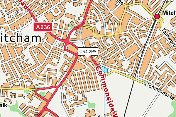 CR4 2PA map - OS VectorMap District (Ordnance Survey) CR4 2PA map - OS VectorMap District (Ordnance Survey)