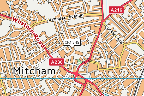 CR4 3HG map - OS VectorMap District (Ordnance Survey) CR4 3HG map - OS VectorMap District (Ordnance Survey)