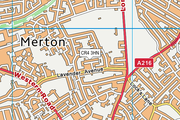 CR4 3HN map - OS VectorMap District (Ordnance Survey) CR4 3HN map - OS VectorMap District (Ordnance Survey)