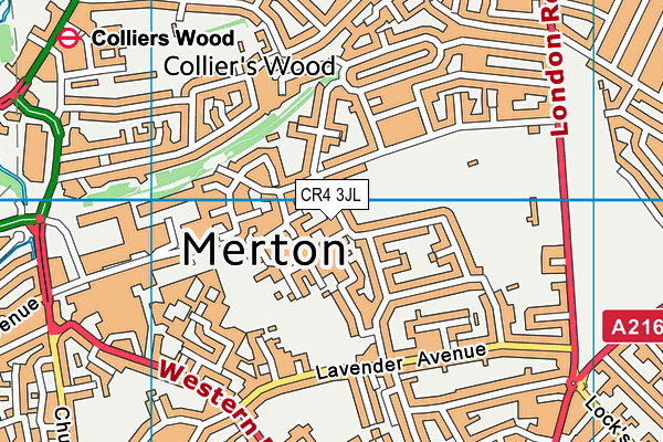 CR4 3JL map - OS VectorMap District (Ordnance Survey) CR4 3JL map - OS VectorMap District (Ordnance Survey)