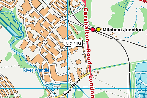 CR4 4HQ map - OS VectorMap District (Ordnance Survey) CR4 4HQ map - OS VectorMap District (Ordnance Survey)