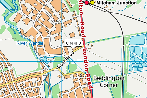 CR4 4HU map - OS VectorMap District (Ordnance Survey) CR4 4HU map - OS VectorMap District (Ordnance Survey)