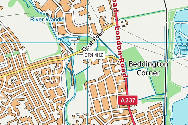CR4 4HZ map - OS VectorMap District (Ordnance Survey) CR4 4HZ map - OS VectorMap District (Ordnance Survey)