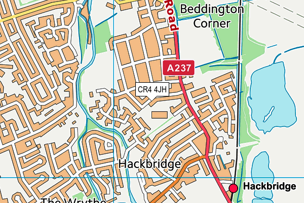 CR4 4JH map - OS VectorMap District (Ordnance Survey) CR4 4JH map - OS VectorMap District (Ordnance Survey)