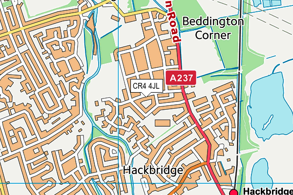 CR4 4JL map - OS VectorMap District (Ordnance Survey) CR4 4JL map - OS VectorMap District (Ordnance Survey)