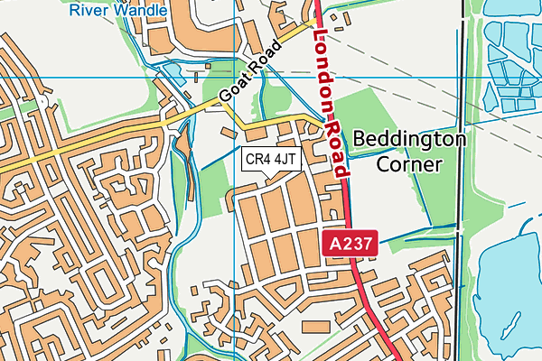 CR4 4JT map - OS VectorMap District (Ordnance Survey) CR4 4JT map - OS VectorMap District (Ordnance Survey)