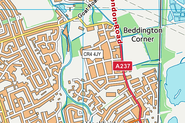 CR4 4JY map - OS VectorMap District (Ordnance Survey) CR4 4JY map - OS VectorMap District (Ordnance Survey)