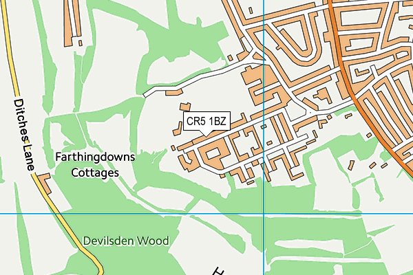 CR5 1BZ map - OS VectorMap District (Ordnance Survey) CR5 1BZ map - OS VectorMap District (Ordnance Survey)