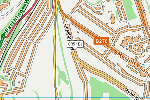 CR5 1DJ map - OS VectorMap District (Ordnance Survey) CR5 1DJ map - OS VectorMap District (Ordnance Survey)