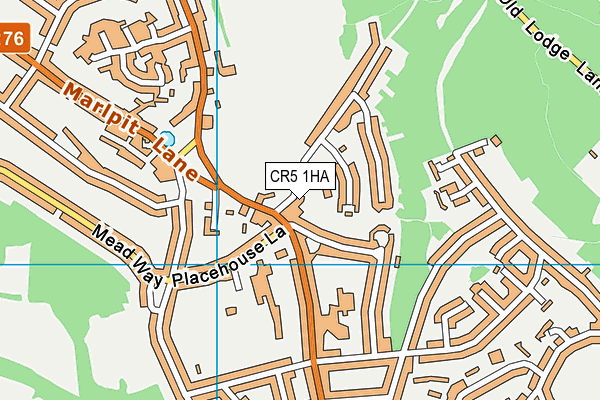 CR5 1HA map - OS VectorMap District (Ordnance Survey) CR5 1HA map - OS VectorMap District (Ordnance Survey)