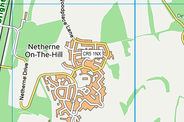 CR5 1NX map - OS VectorMap District (Ordnance Survey)