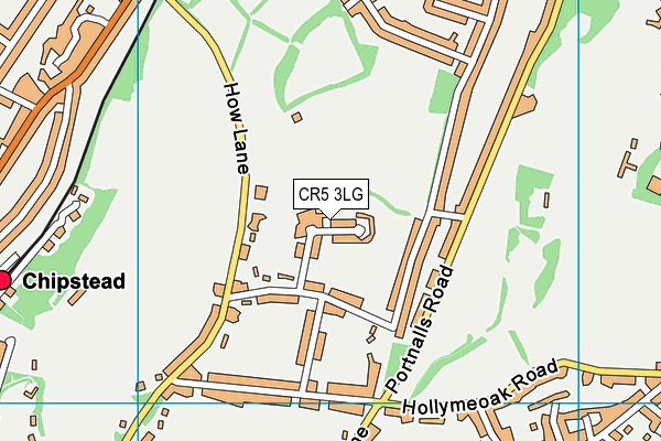 CR5 3LG map - OS VectorMap District (Ordnance Survey) CR5 3LG map - OS VectorMap District (Ordnance Survey)