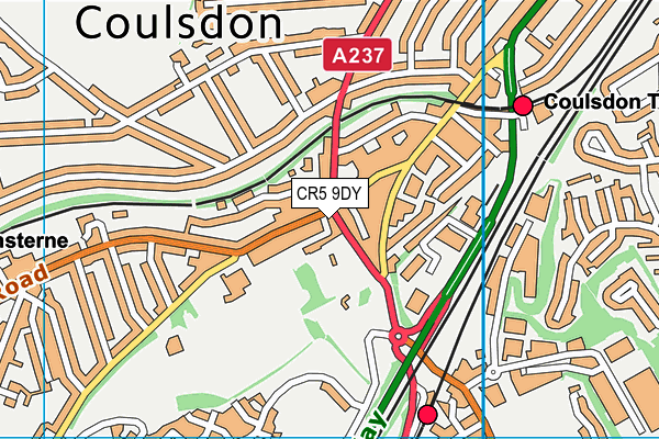 CR5 9DY map - OS VectorMap District (Ordnance Survey) CR5 9DY map - OS VectorMap District (Ordnance Survey)