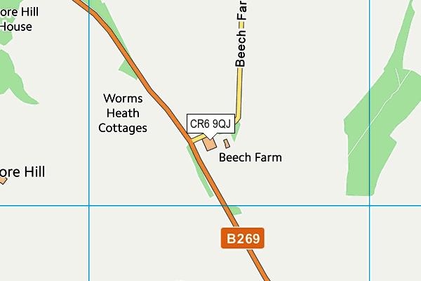 CR6 9QJ map - OS VectorMap District (Ordnance Survey) CR6 9QJ map - OS VectorMap District (Ordnance Survey)