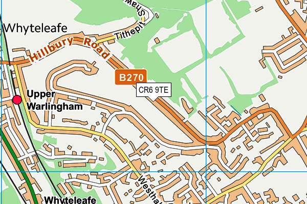 CR6 9TE map - OS VectorMap District (Ordnance Survey)