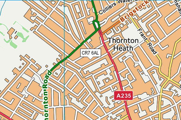 CR7 6AL map - OS VectorMap District (Ordnance Survey) CR7 6AL map - OS VectorMap District (Ordnance Survey)