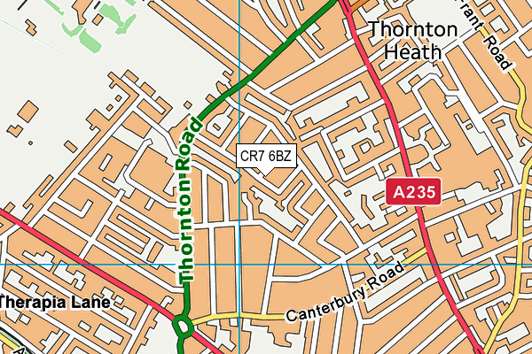 CR7 6BZ map - OS VectorMap District (Ordnance Survey) CR7 6BZ map - OS VectorMap District (Ordnance Survey)