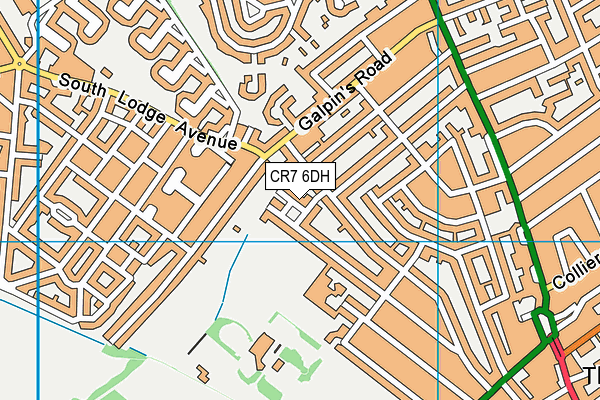 CR7 6DH map - OS VectorMap District (Ordnance Survey) CR7 6DH map - OS VectorMap District (Ordnance Survey)