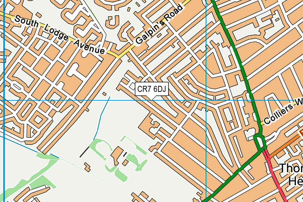 CR7 6DJ map - OS VectorMap District (Ordnance Survey) CR7 6DJ map - OS VectorMap District (Ordnance Survey)
