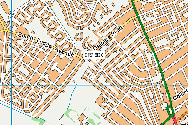 CR7 6DX map - OS VectorMap District (Ordnance Survey) CR7 6DX map - OS VectorMap District (Ordnance Survey)
