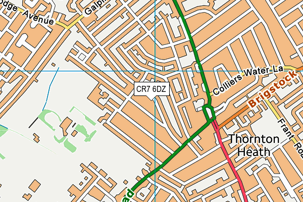 CR7 6DZ map - OS VectorMap District (Ordnance Survey) CR7 6DZ map - OS VectorMap District (Ordnance Survey)