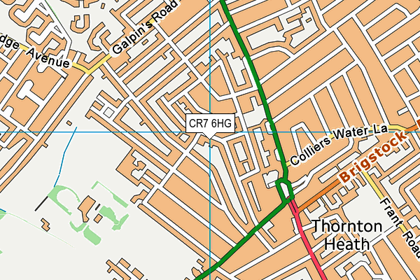 CR7 6HG map - OS VectorMap District (Ordnance Survey) CR7 6HG map - OS VectorMap District (Ordnance Survey)