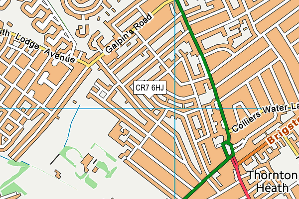 CR7 6HJ map - OS VectorMap District (Ordnance Survey) CR7 6HJ map - OS VectorMap District (Ordnance Survey)