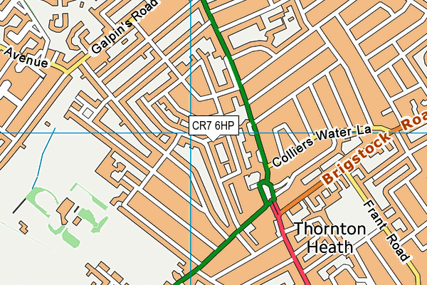 CR7 6HP map - OS VectorMap District (Ordnance Survey) CR7 6HP map - OS VectorMap District (Ordnance Survey)