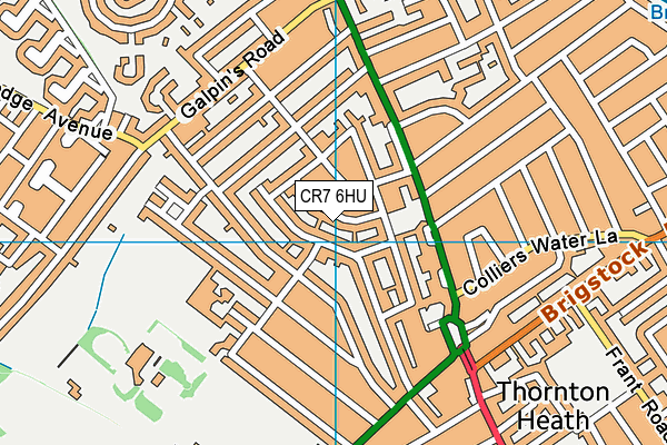 CR7 6HU map - OS VectorMap District (Ordnance Survey)